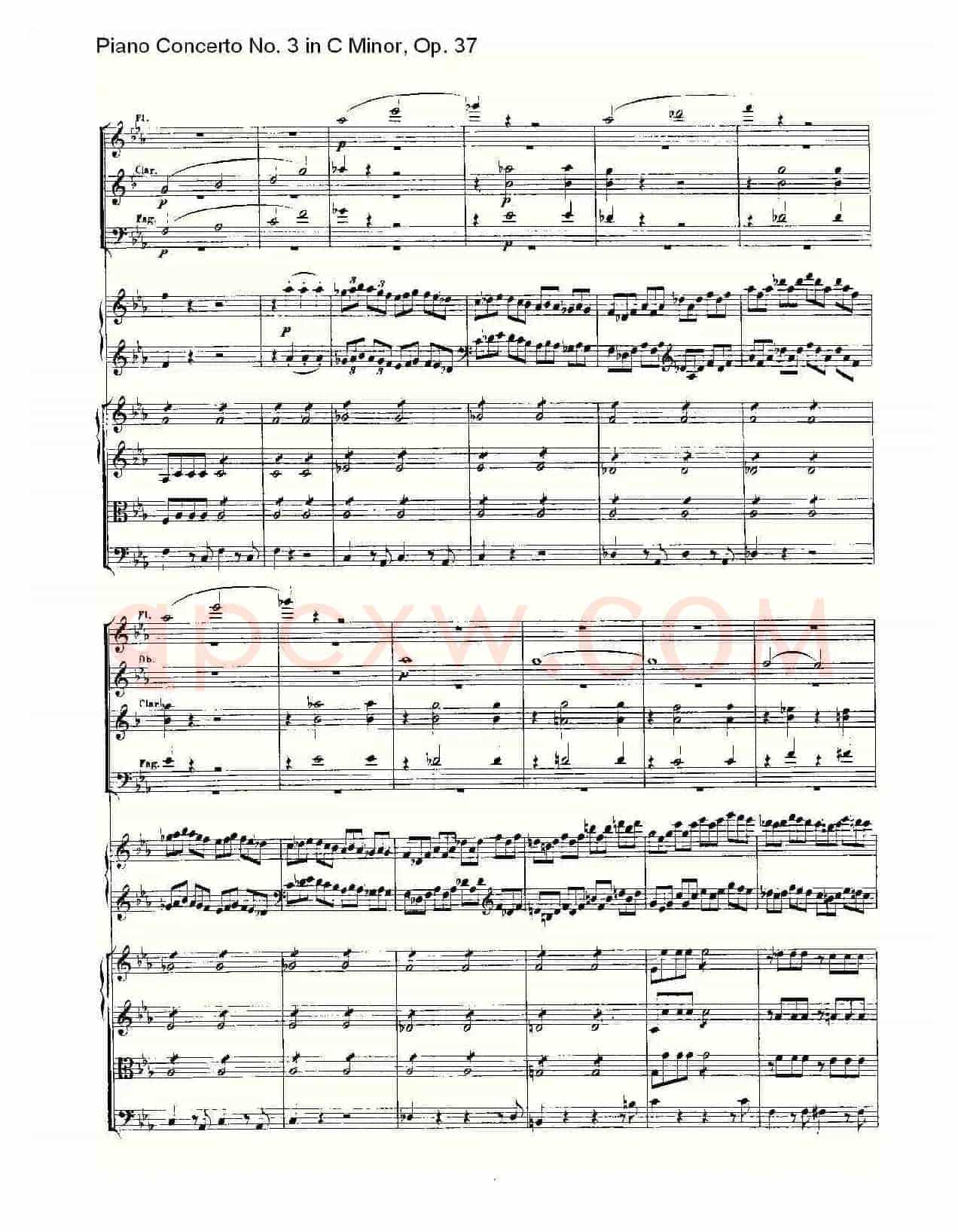 C小调钢琴第三协奏曲 Op.37 第一乐章