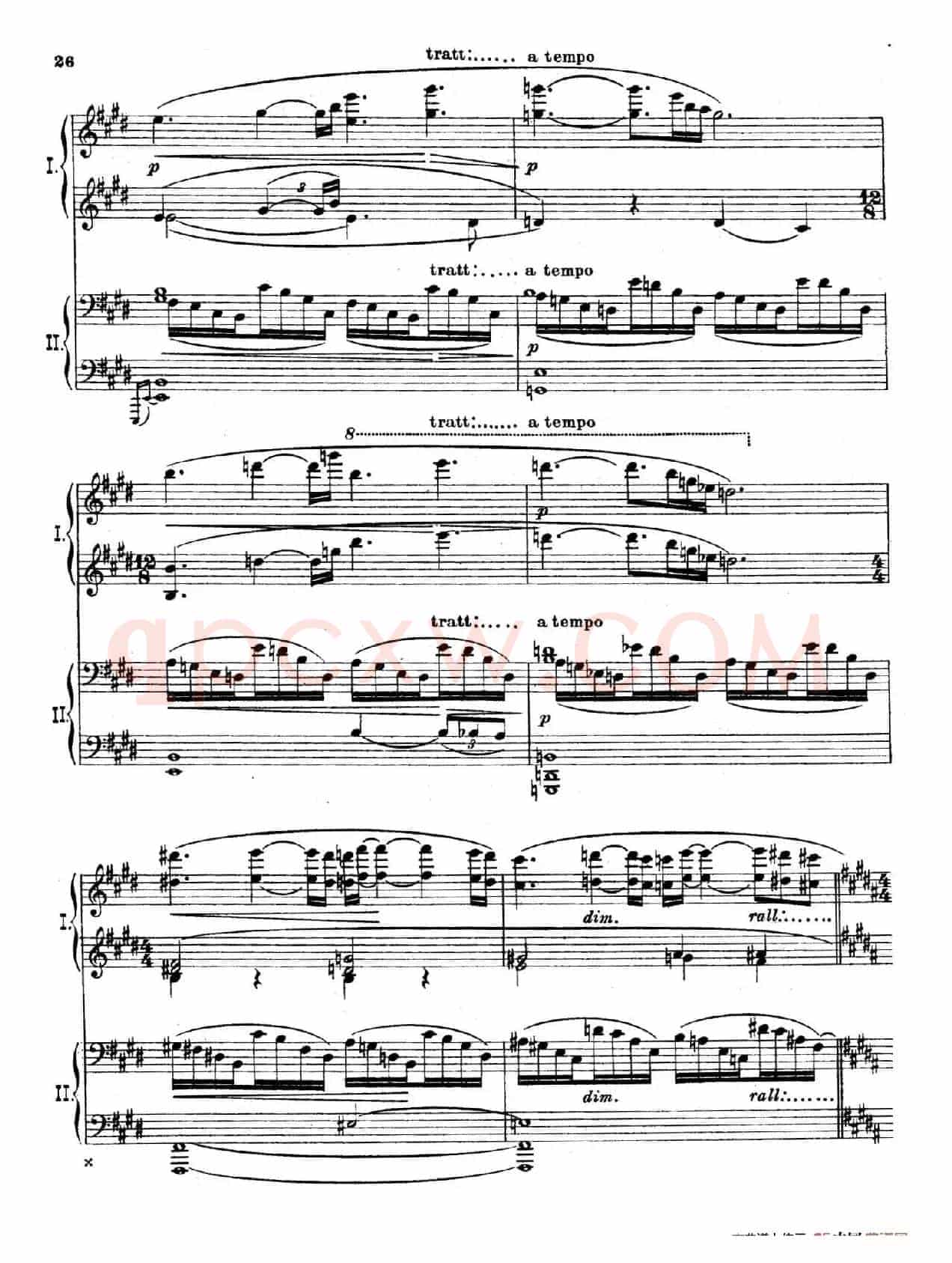 The Pines of Rome(交响诗《罗马的松树》·双钢琴)(第三部分:吉阿尼库伦山的松树)
