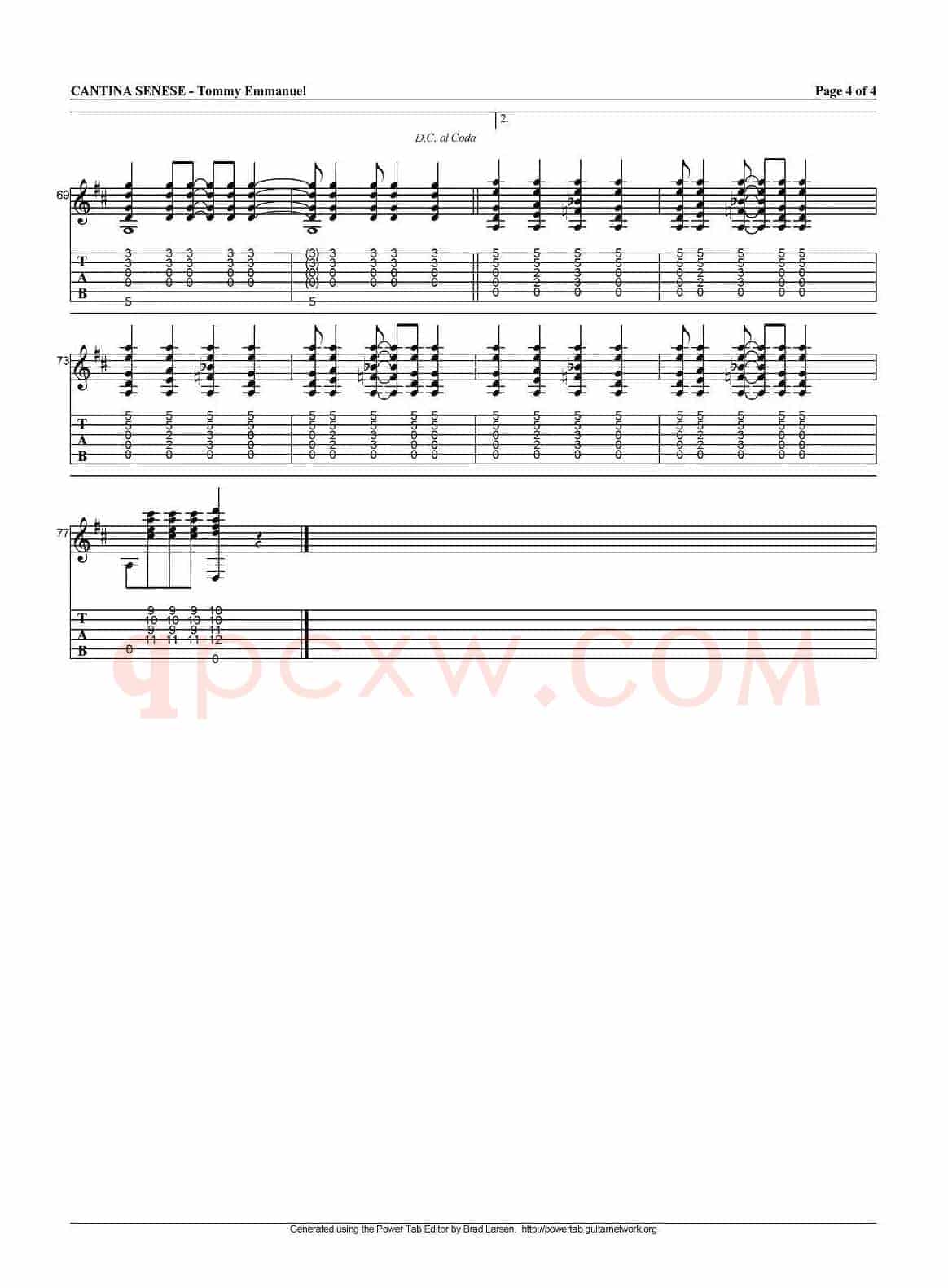 tommy emmanuel：cantina senese（指弹吉他）