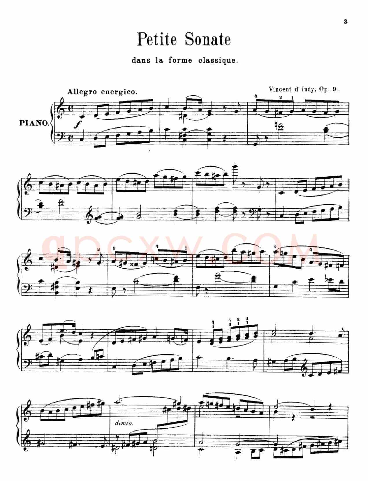 Petite Sonate Dans La Forme Classique Op.9(古典小奏鸣曲)