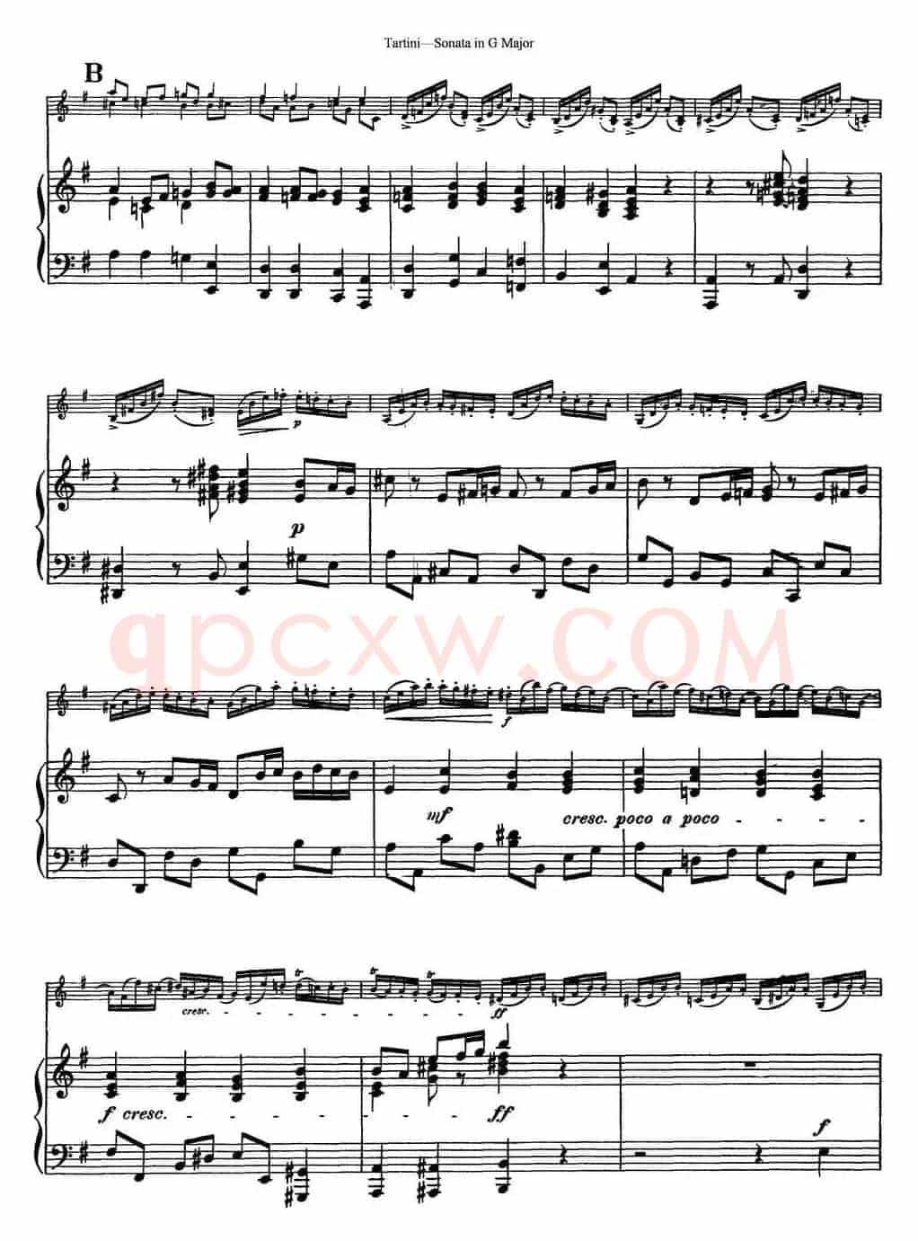 Violin Sonata in G Major（小提琴+钢琴伴奏）