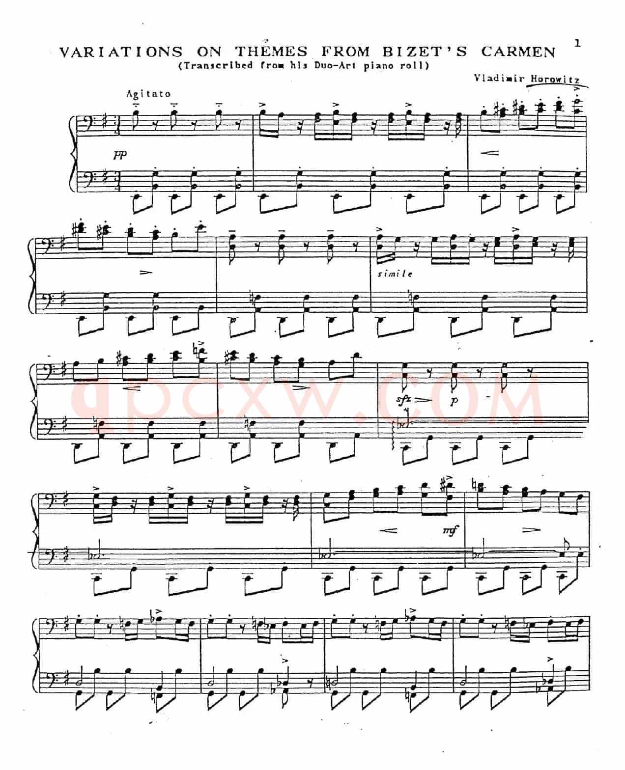 Carmen Variations 12 Pieces(12首卡门主题变奏曲·2)