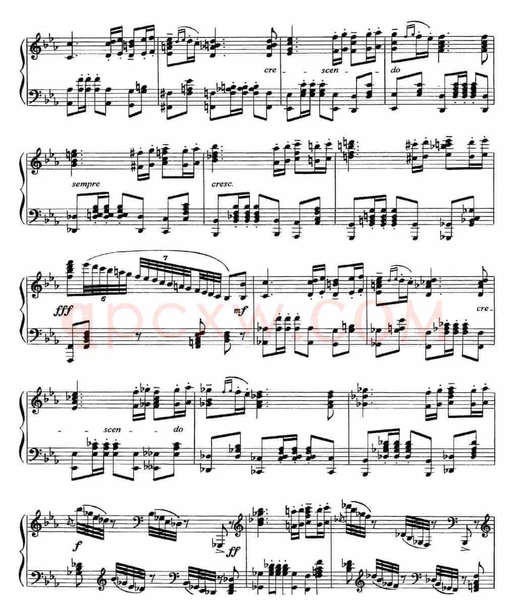 柴可夫斯基18首钢琴小品Op.72(7.Polacca de concert)