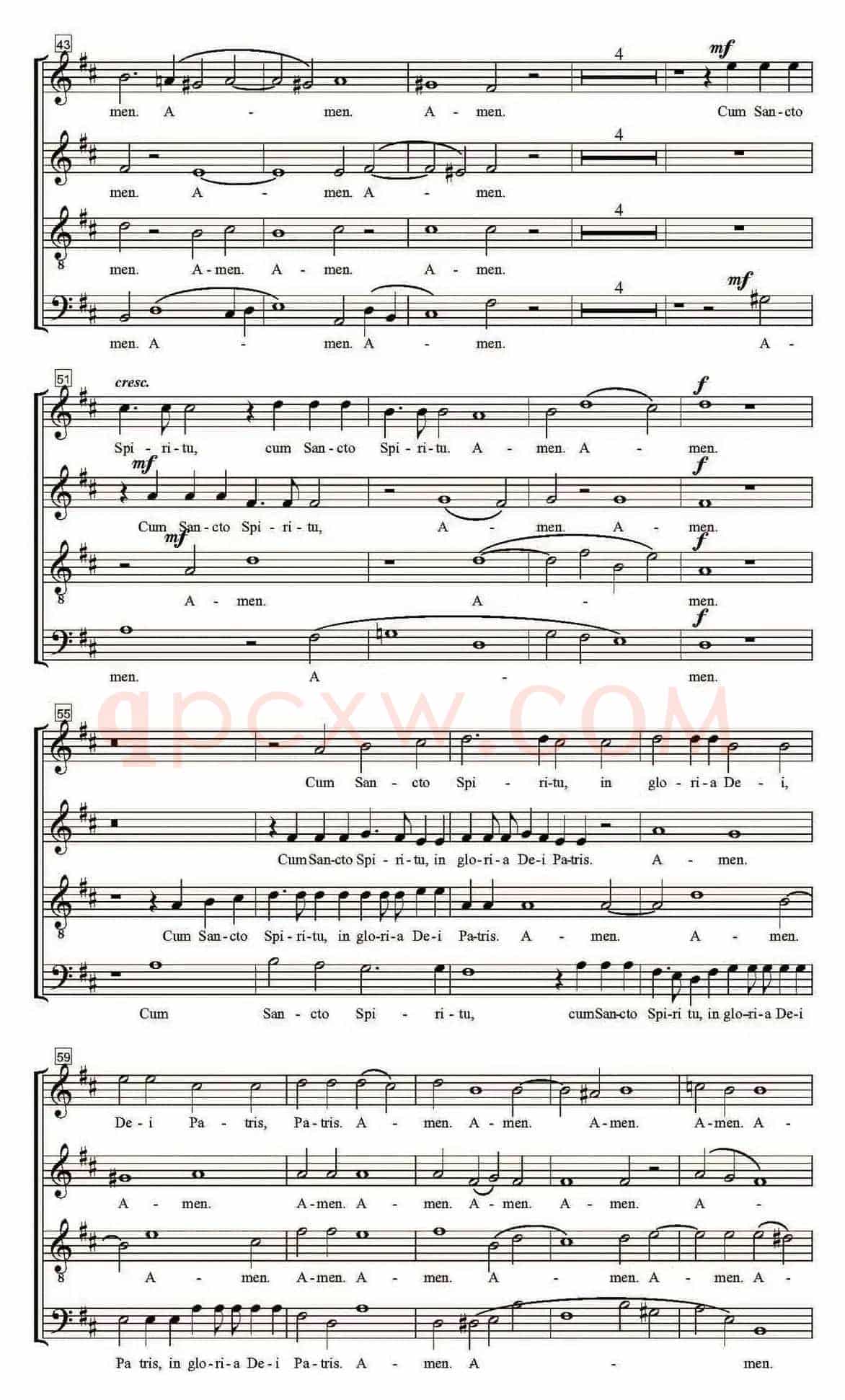 Cum Sancto Spiritu（萨克斯四重奏）