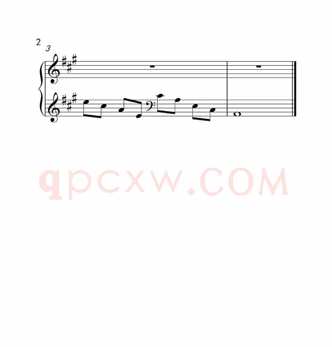 第三级 A大调琶音R H（中国音乐学院钢琴考级作品1~6级）