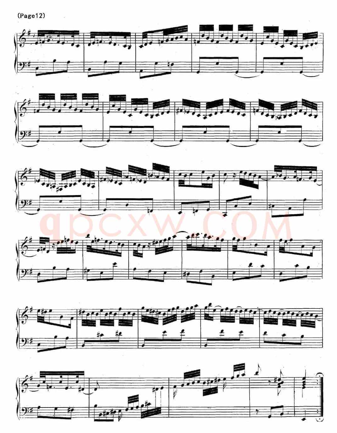 帕蒂塔6首德国组曲（No.6 e小调 巴赫 Partita e Minor BWV 830）
