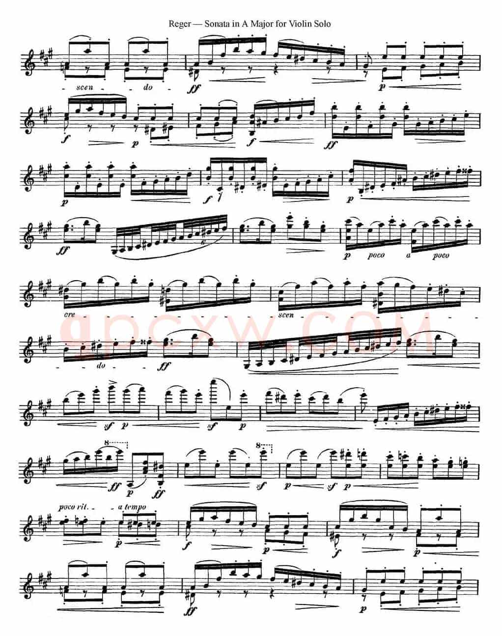 Sonata in A Major for Solo Violin Op.42 No.2