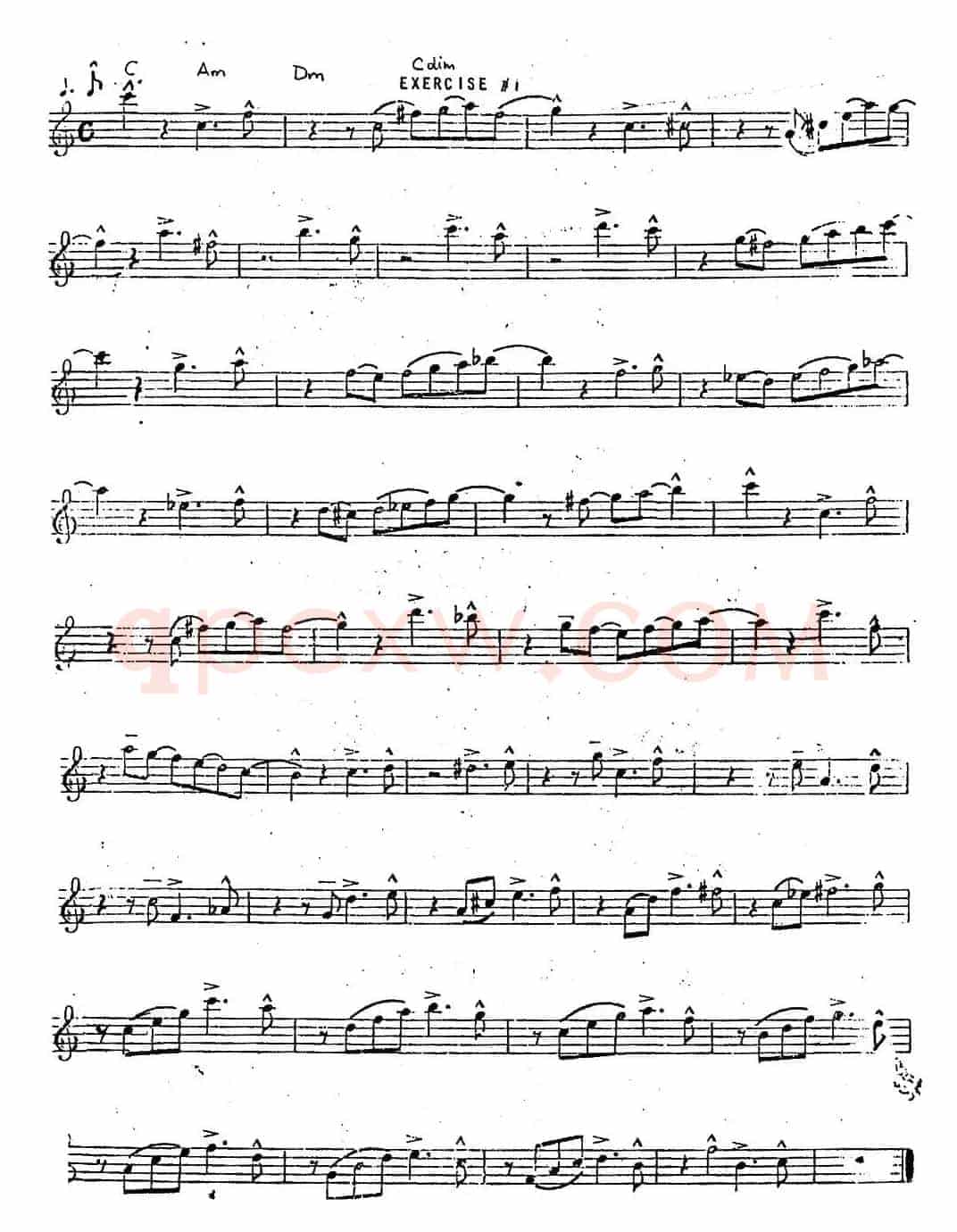Intermediate Jazz Conception by Lennie Niehaus（20 Jazz Exercises）