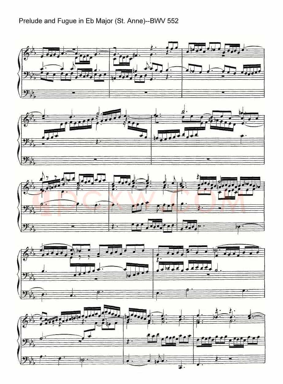 Prelude and Fugue in Eb Major (St. Anne)--BWV 552(管风琴)