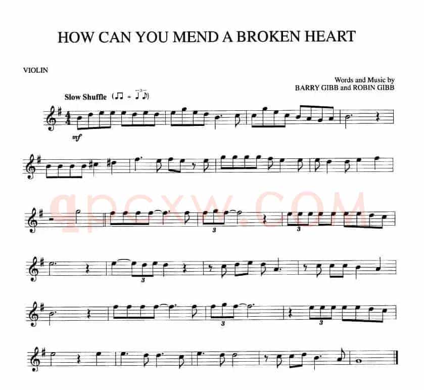 HOW CAN YOU MEND A BROKEN HEART
