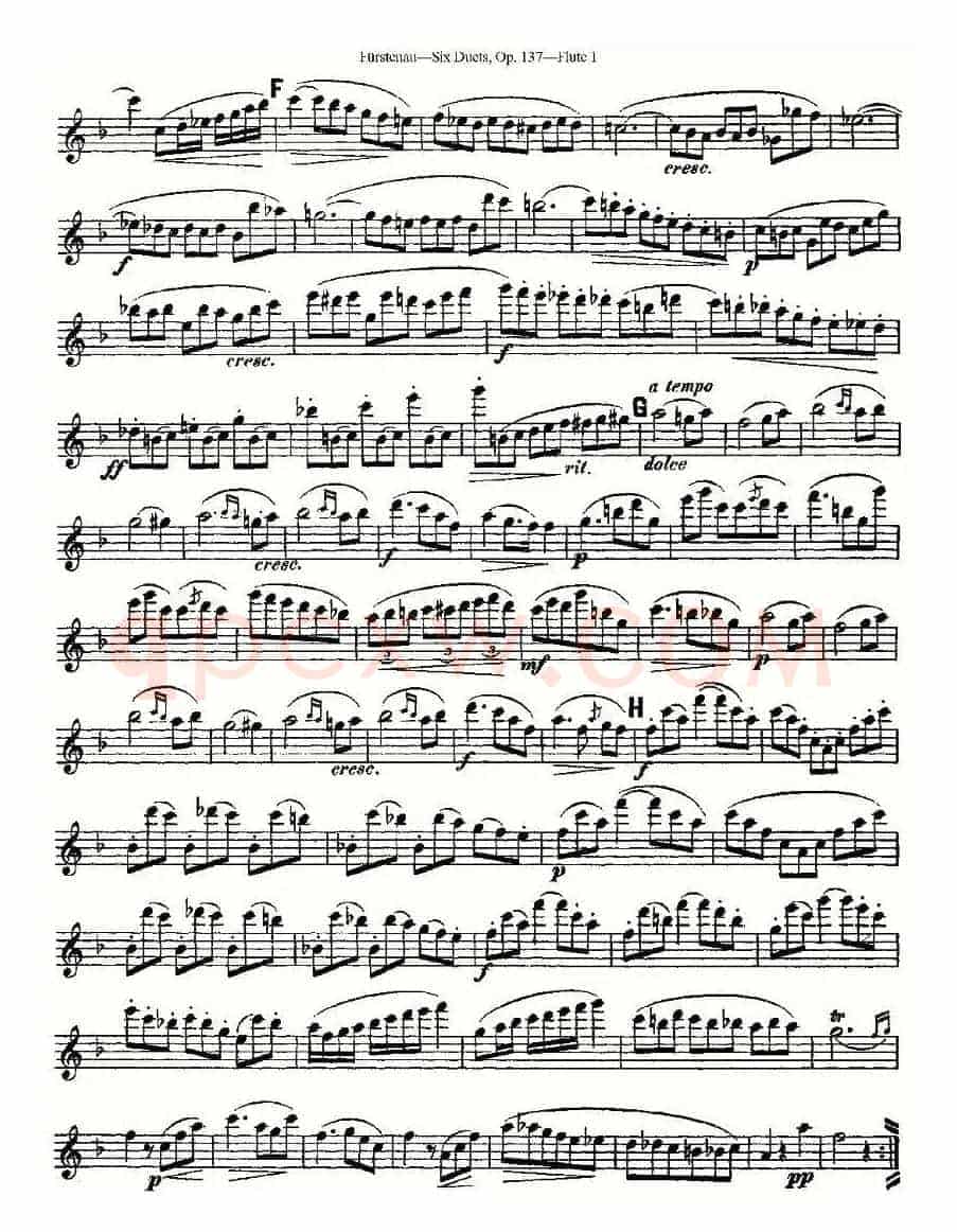 Six Duets, Op.137 之三（二重奏 六首作品 137号）