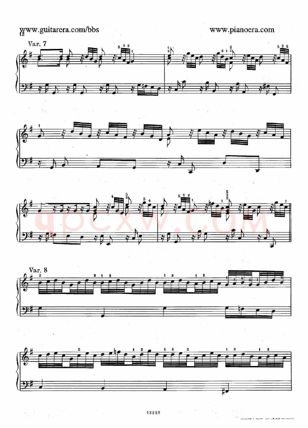 Variations on the Russian Song(俄国民歌主题变奏曲)