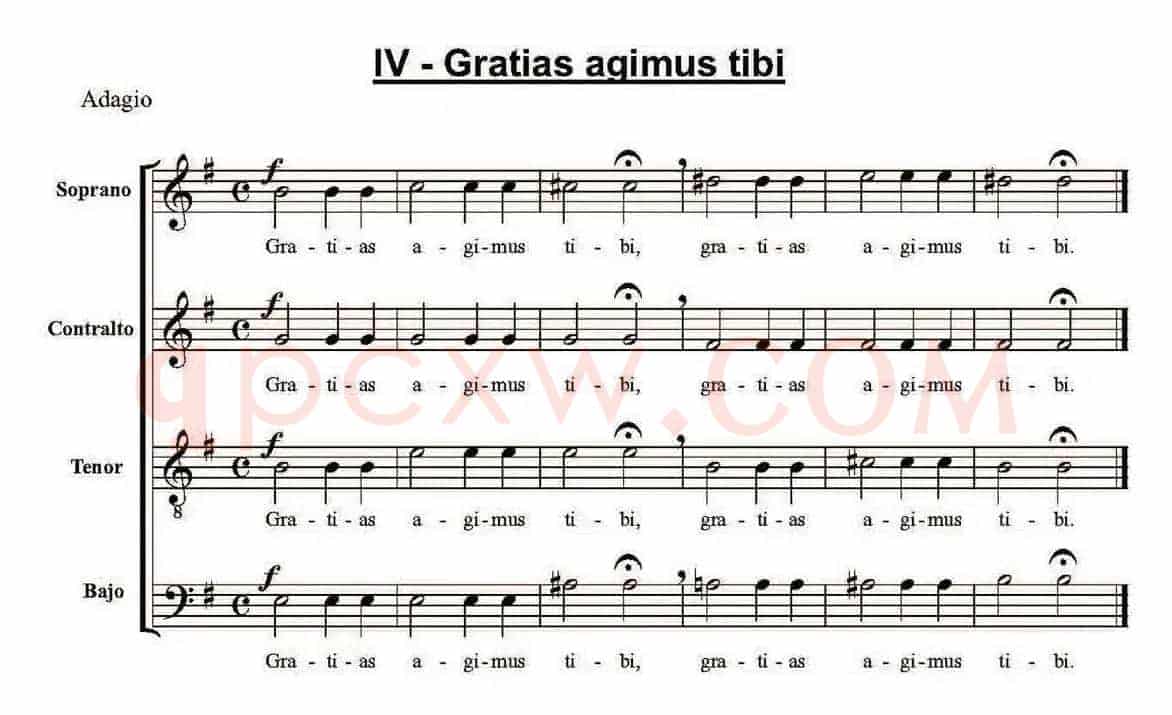 Gratias agimus tibi（萨克斯四重奏）
