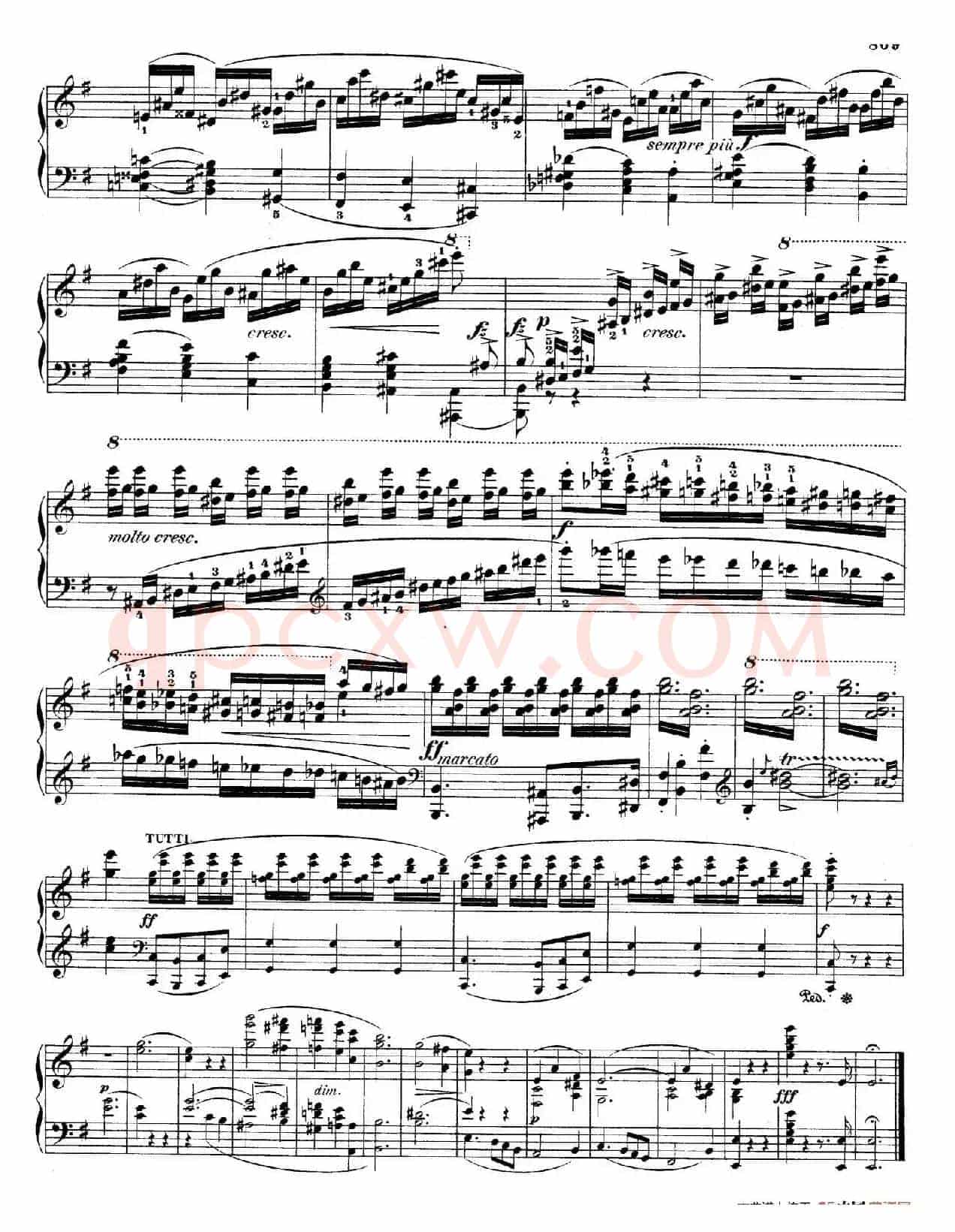 e小调第一钢琴协奏曲 Op.11(钢琴独奏版·第一乐章)