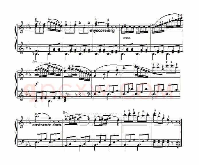 车尔尼《小钢琴家》(Czerny 823)第61首(曲谱及练习提示)