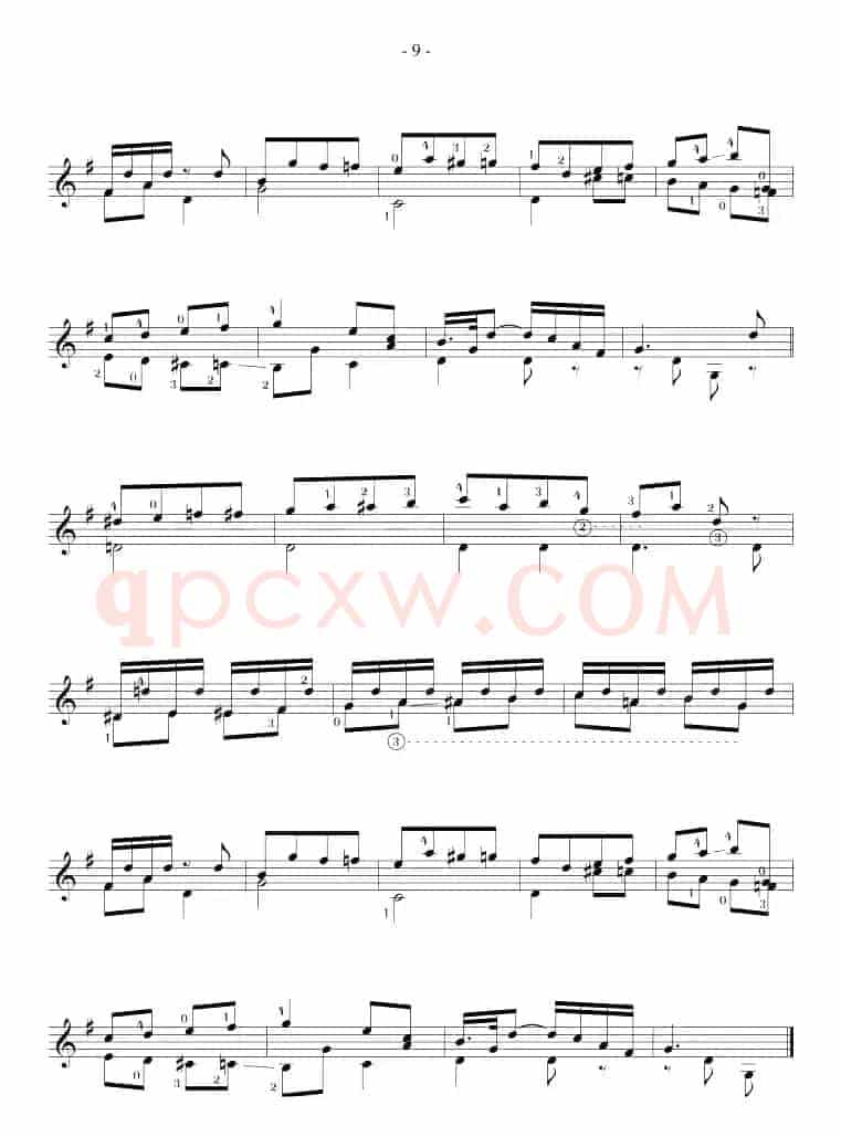 Fernando Sor《12 Studies,Op.60》（STUDY 5）
