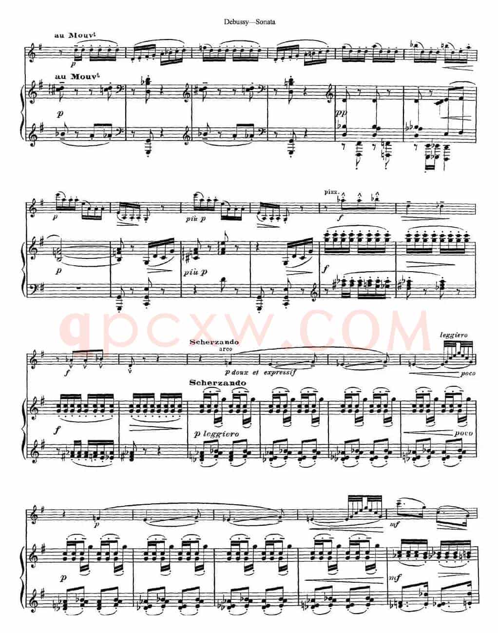 Debussy Sonata（小提琴+钢琴伴奏）