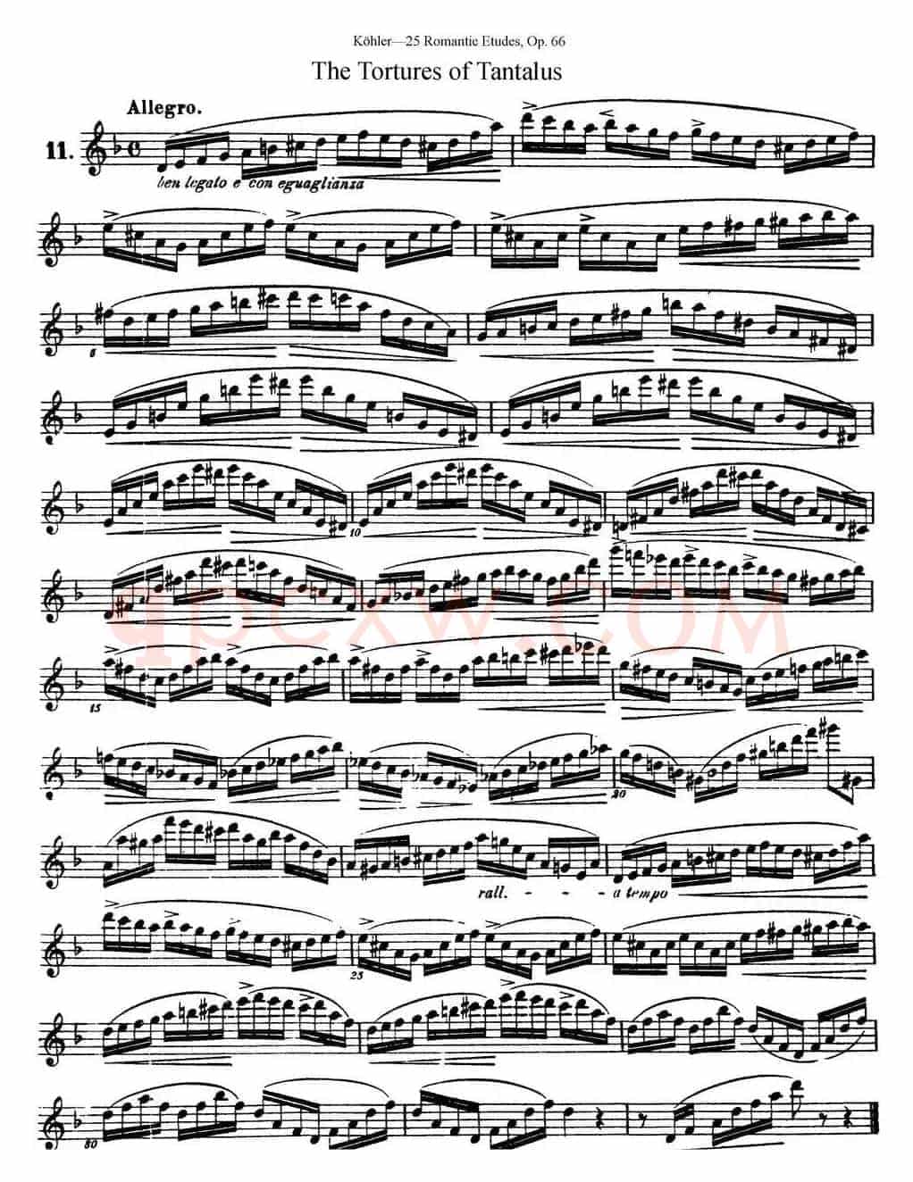 25首浪漫练习曲作品66号（NO.11）