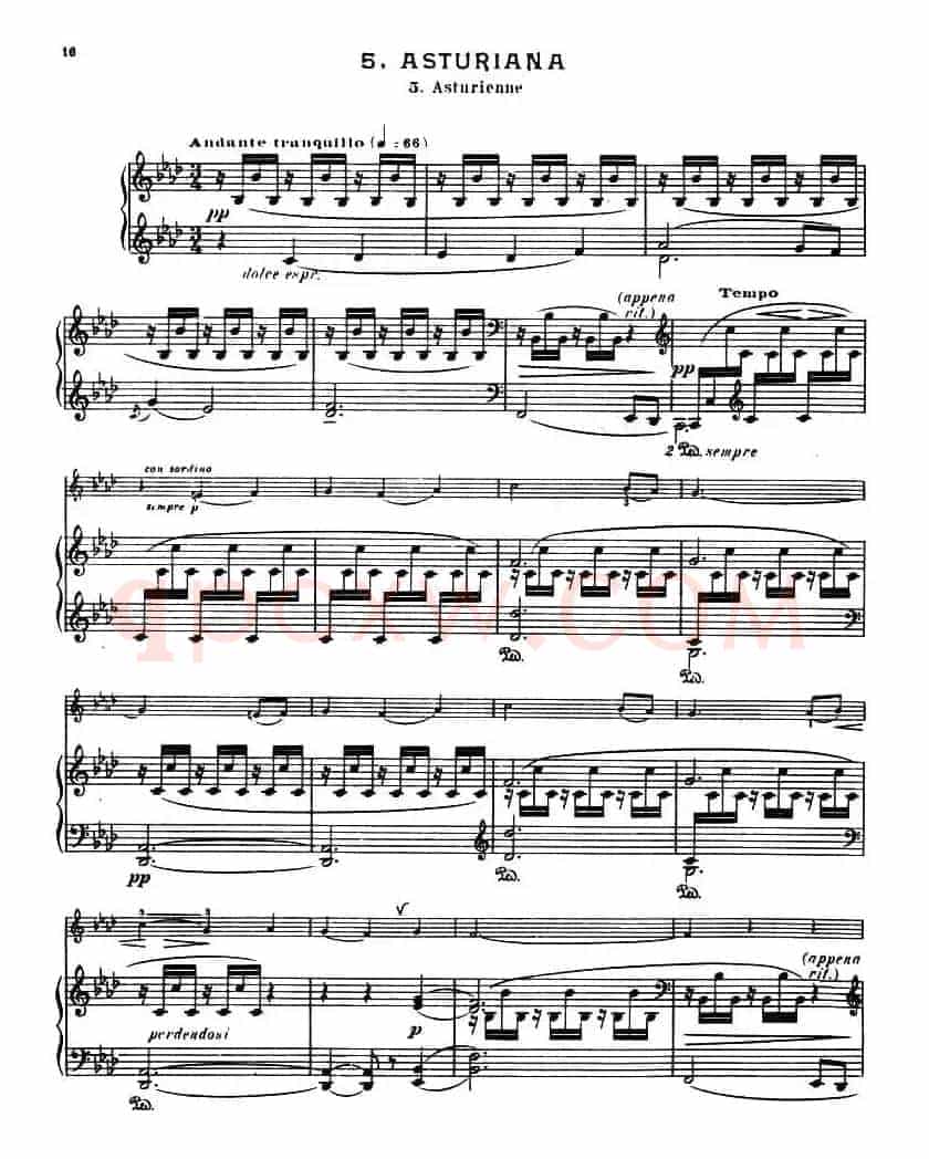 Suite of Spanish Folksongs:5、ASTURIANA