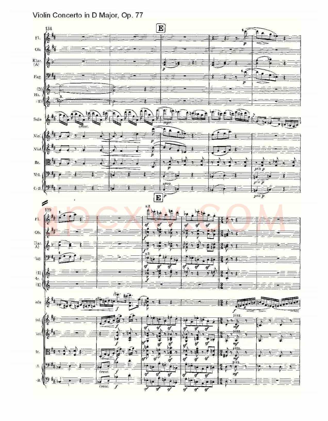 D大调小提琴协奏曲, Op.77第三乐章