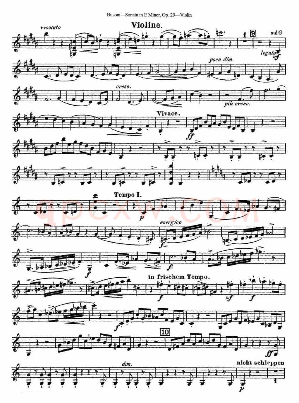 Violin Sonata No.1 in E Minor Op.29