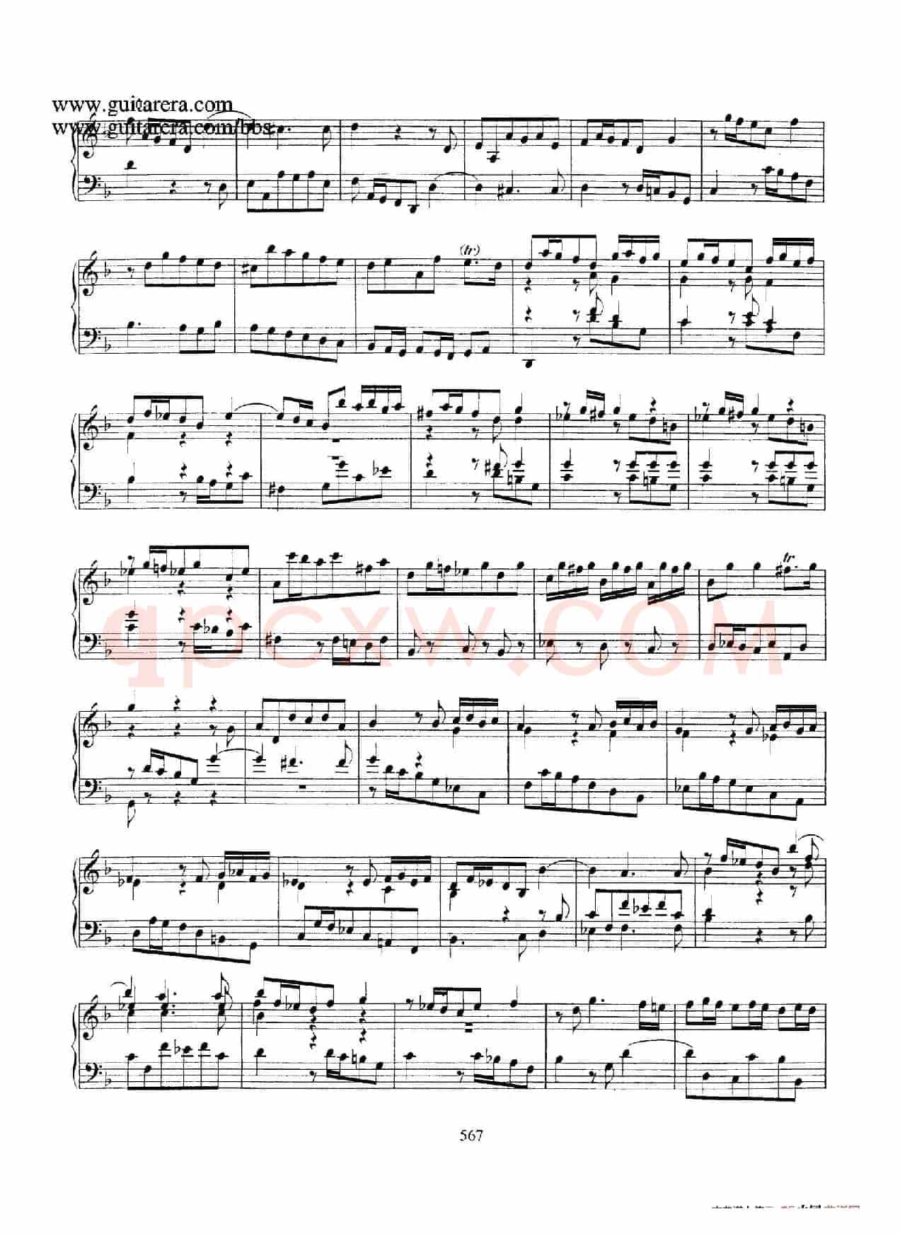 Toccata BWV 913（7首托卡塔·No.4.d小调）