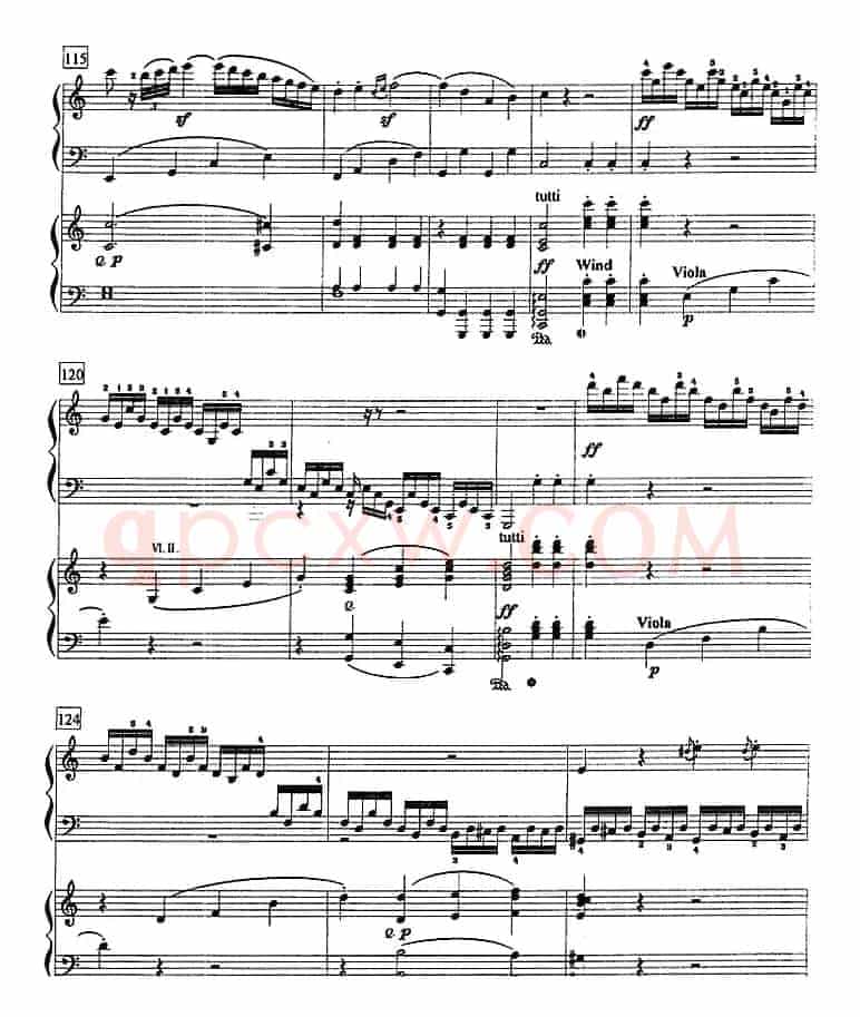 钢琴教程第八级 大型乐曲（C大调第一钢琴协奏曲 Op.15 第一乐章）