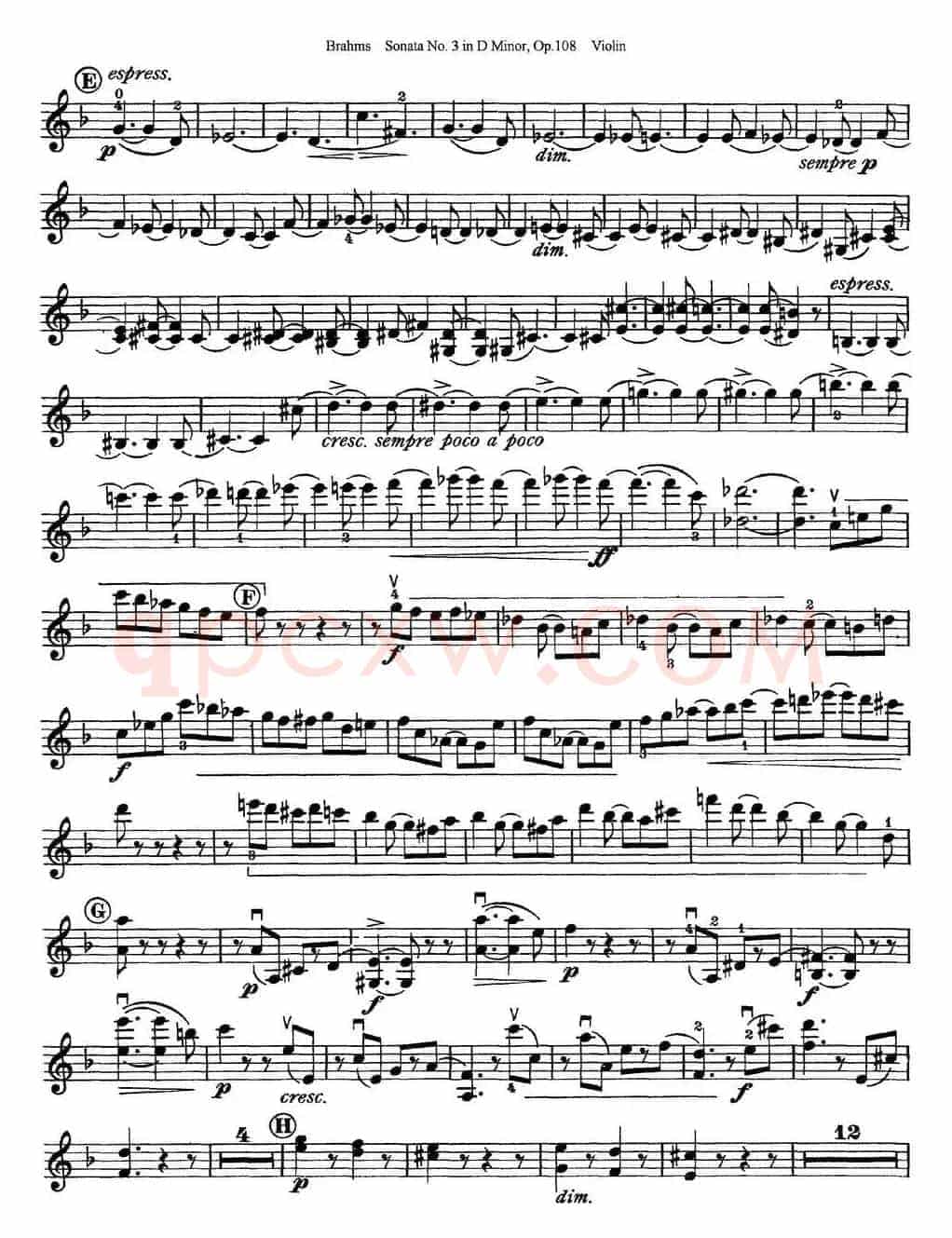 Violin Sonata No.3 in D Minor Op.108