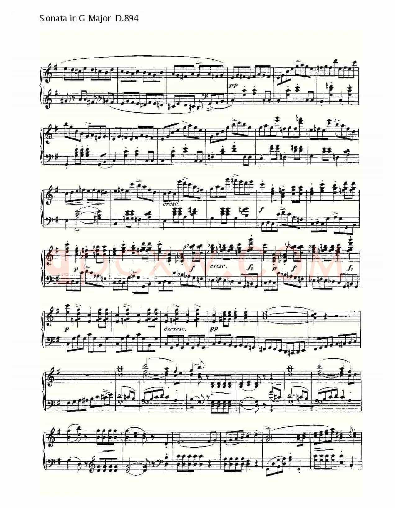 Sonata in G Major D.894(G大调奏鸣曲 D.894)