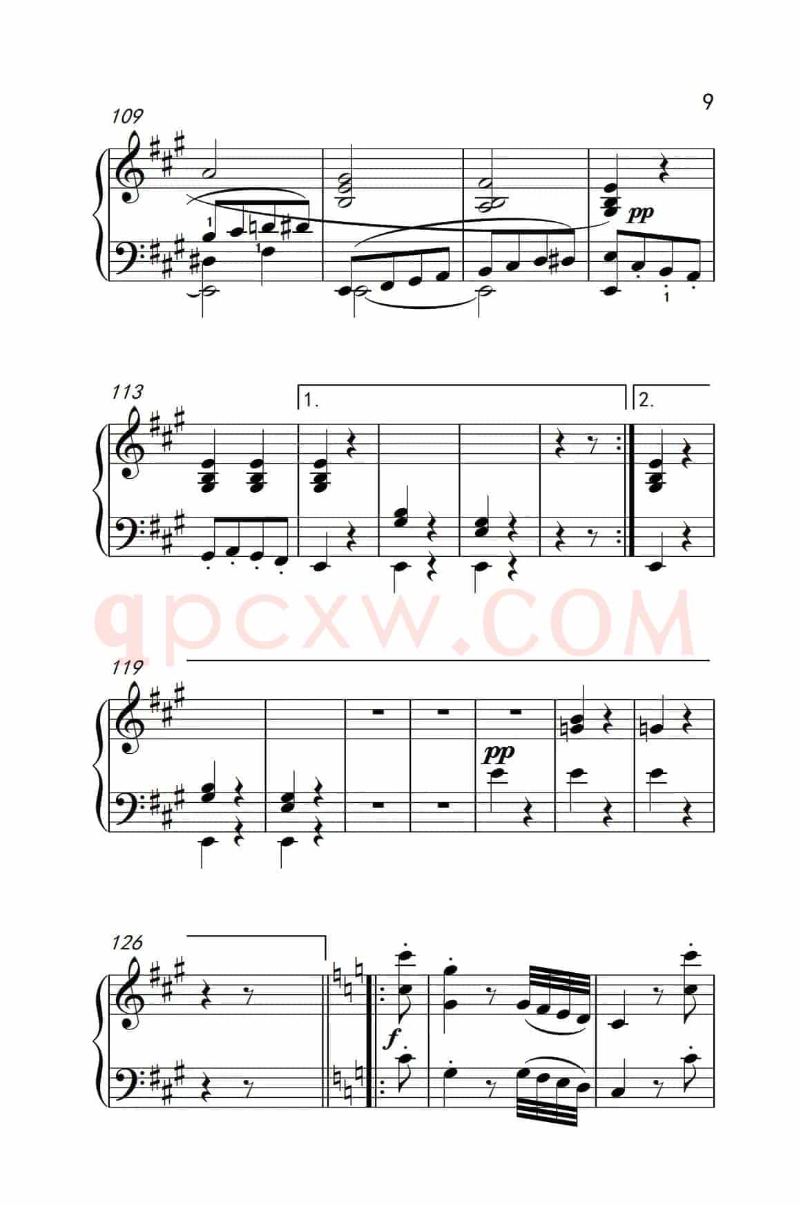奏鸣曲 Opus 2 Nr.2 第一乐章（贝多芬奏鸣曲集 1）