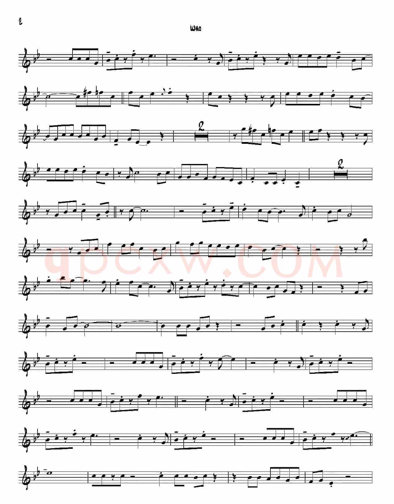 Who（中音萨克斯）