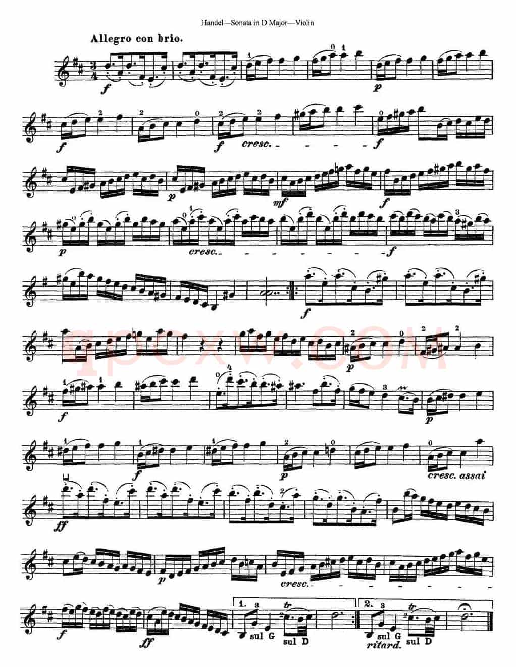 Violin Sonata No.4 in D major