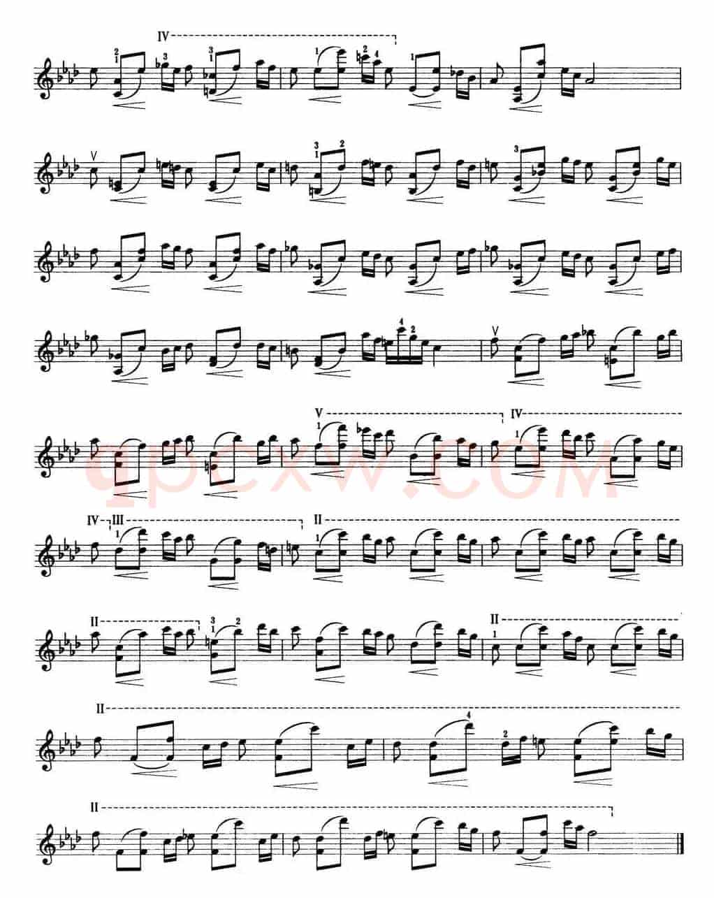 小提琴考级第七级：练习曲（6首）