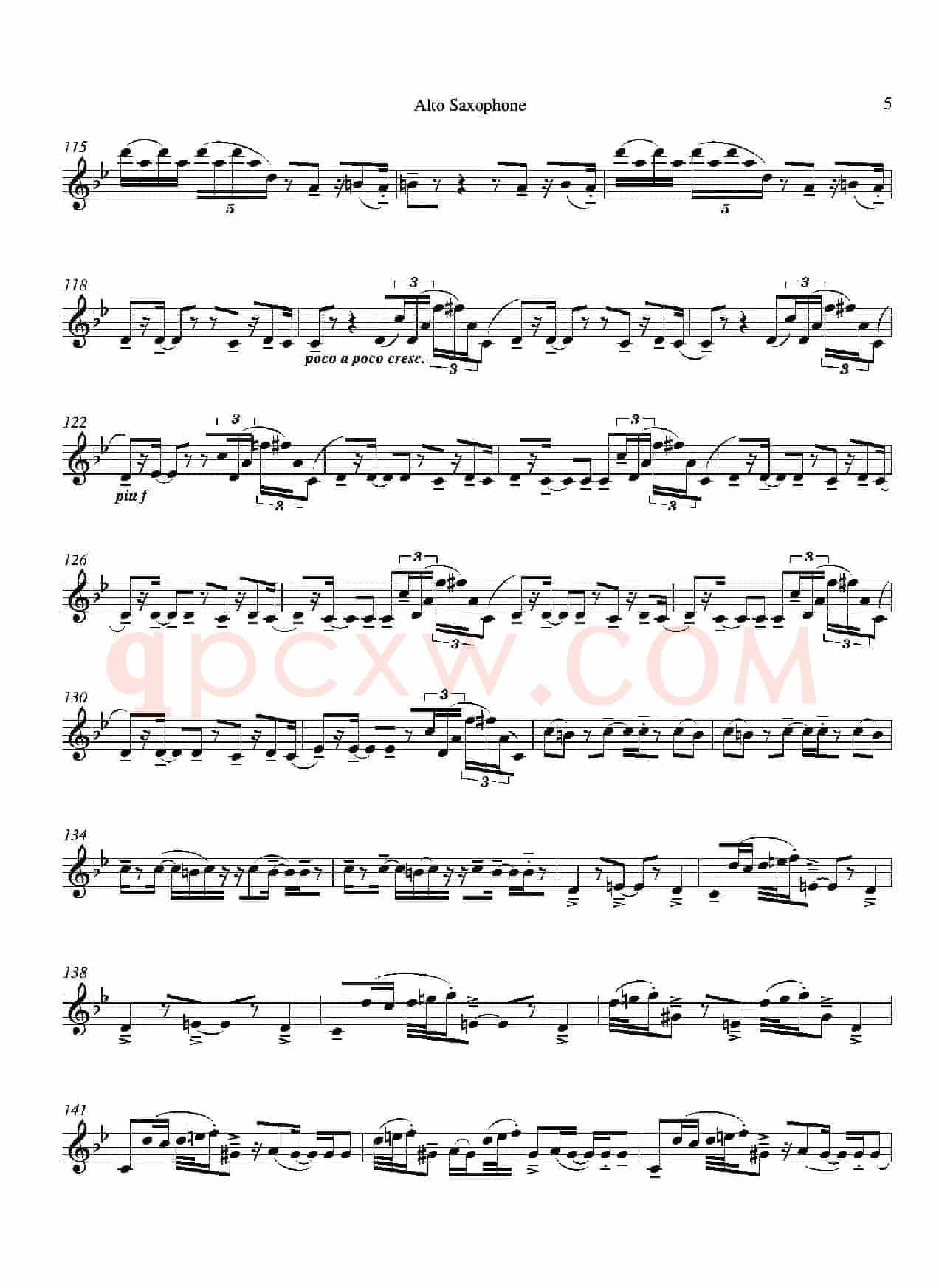 Tango （四重奏中音萨克斯分谱）