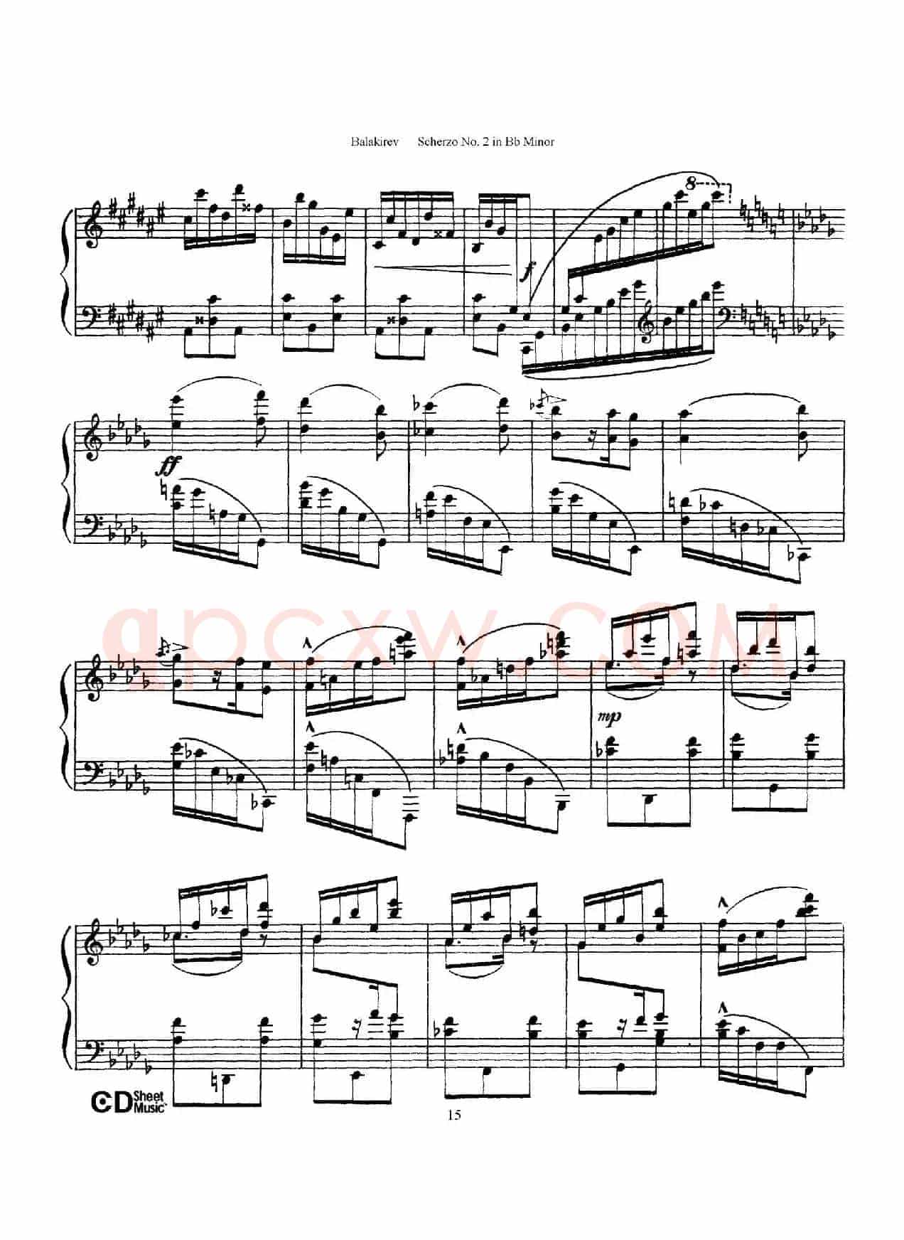 Scherzo No.2 in B-flat Minor（降b小调第二谐谑曲）
