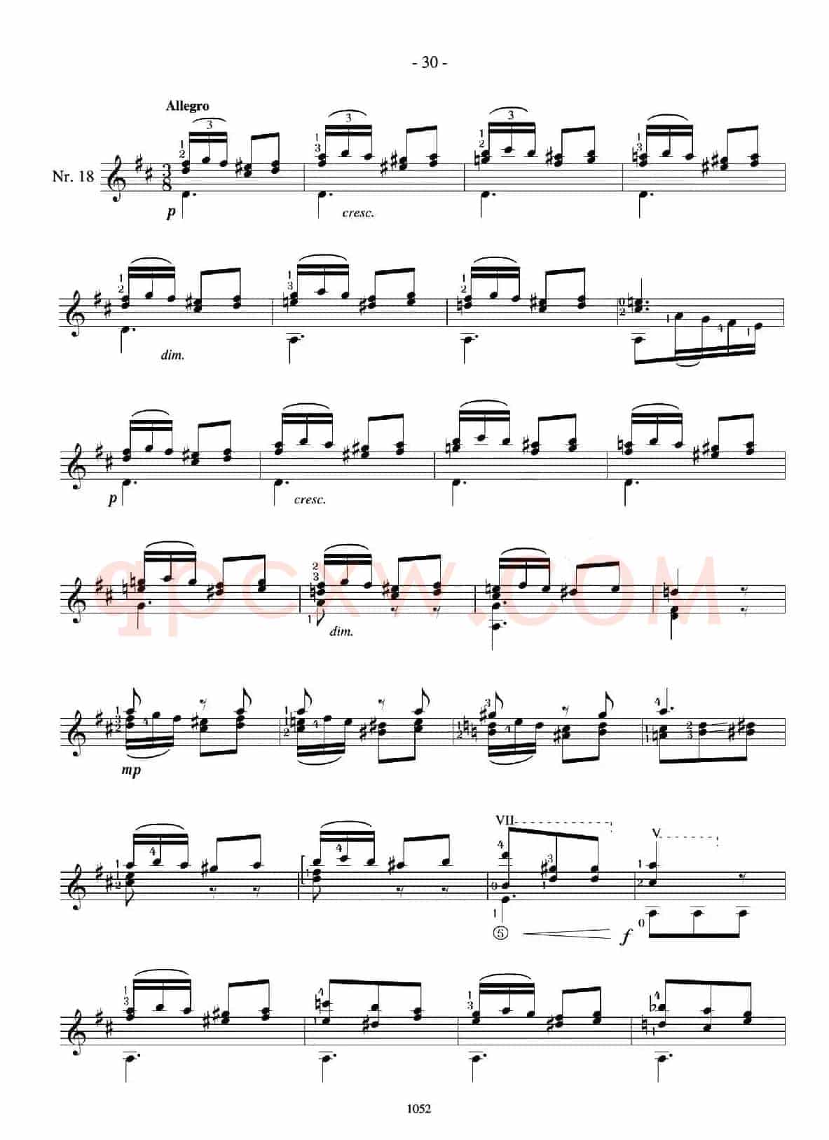著名古典吉他练习曲（18）