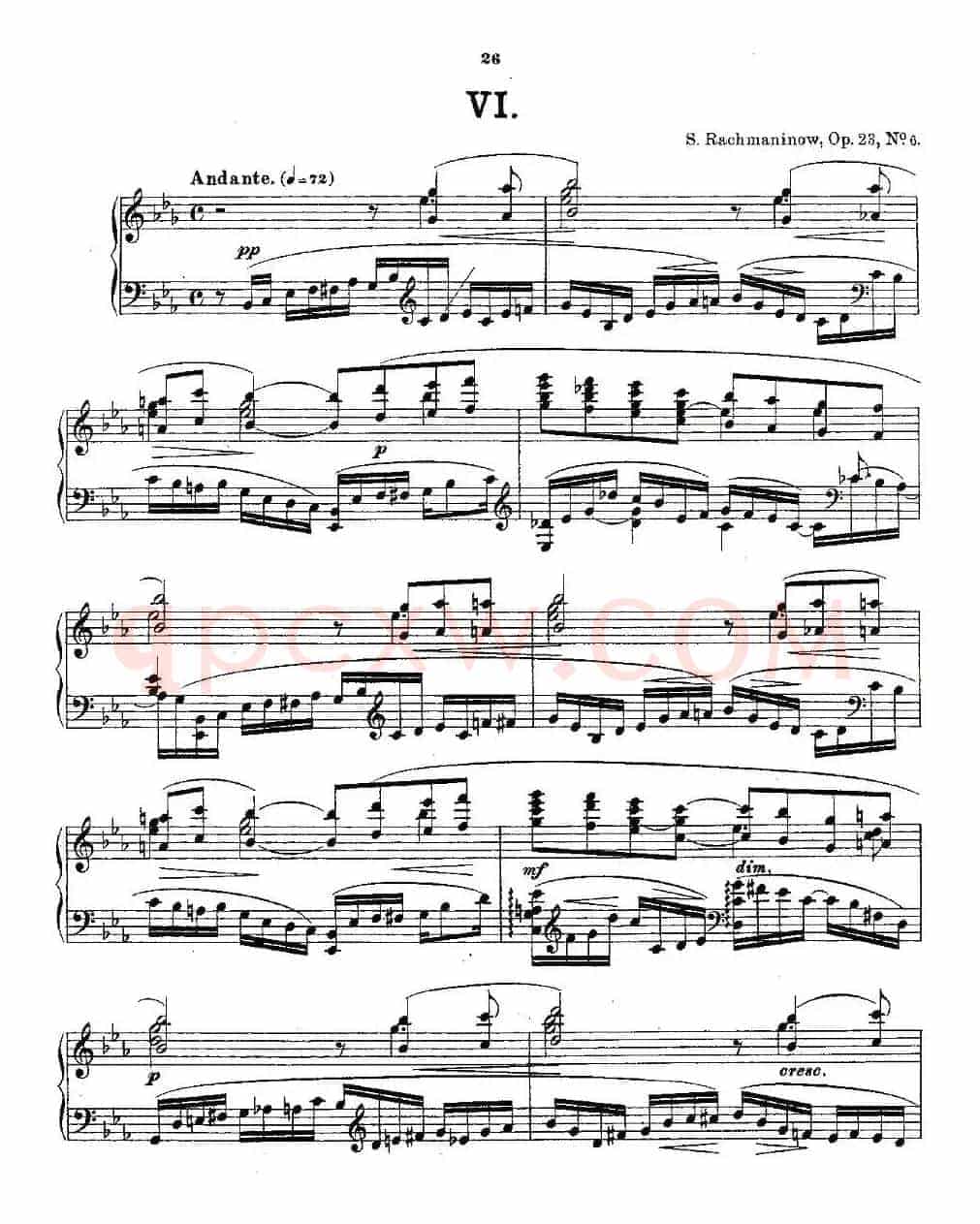 10首《前奏曲》之六（Rachmaninoff 10 Preludes, Op.23）
