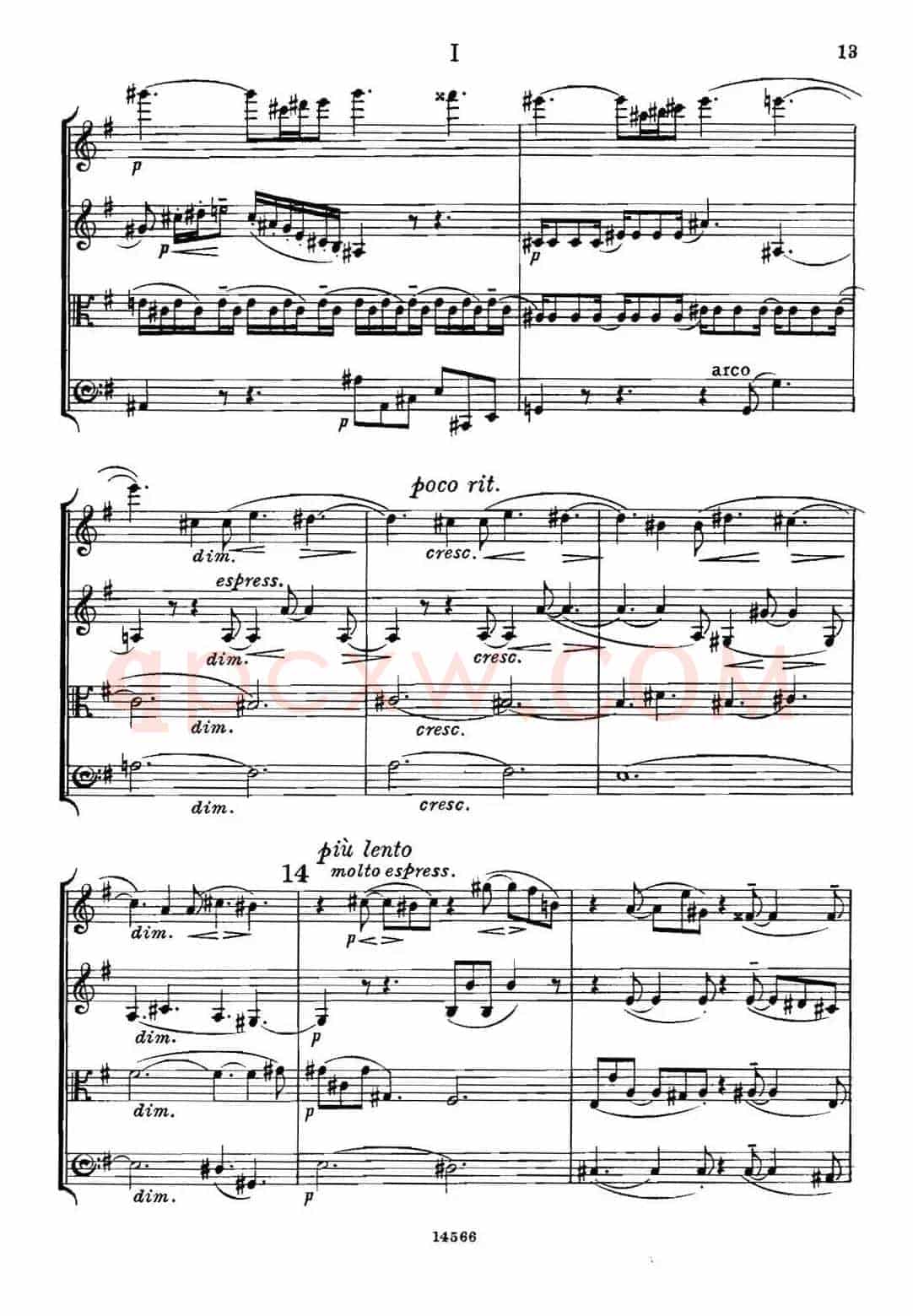 QUARTET Op.83(第一部分)(弦乐四重奏)