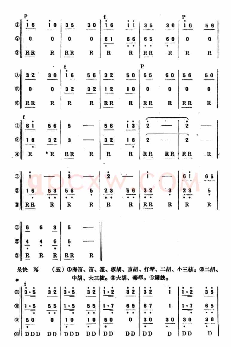 十二夸变奏曲（民乐合奏总谱）