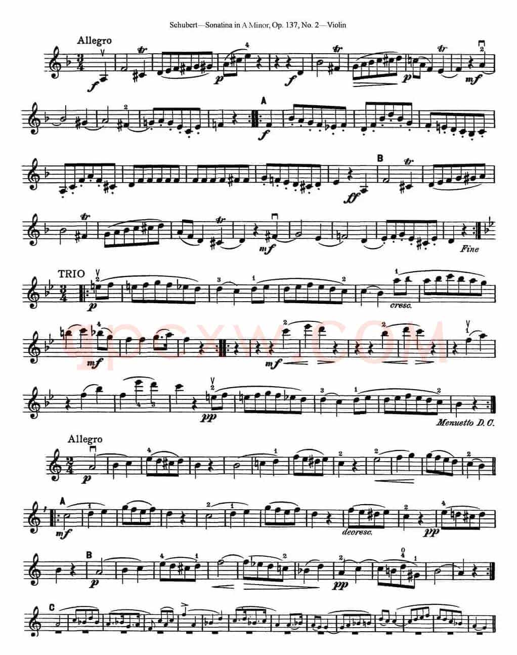 Violin Sonatina in A minor Op.137 No.2