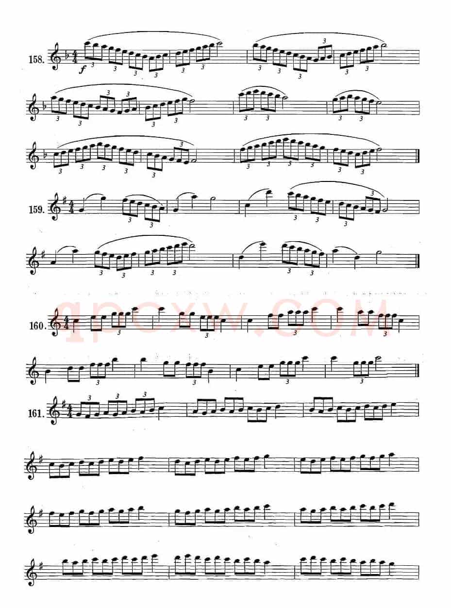 萨克斯练习曲合集（1—27）三连音练习