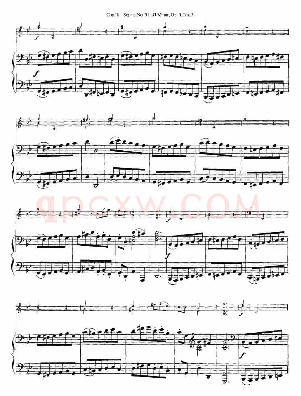 Sonata No.5 in G MinorOp.5 No.5（小提琴+钢琴伴奏）