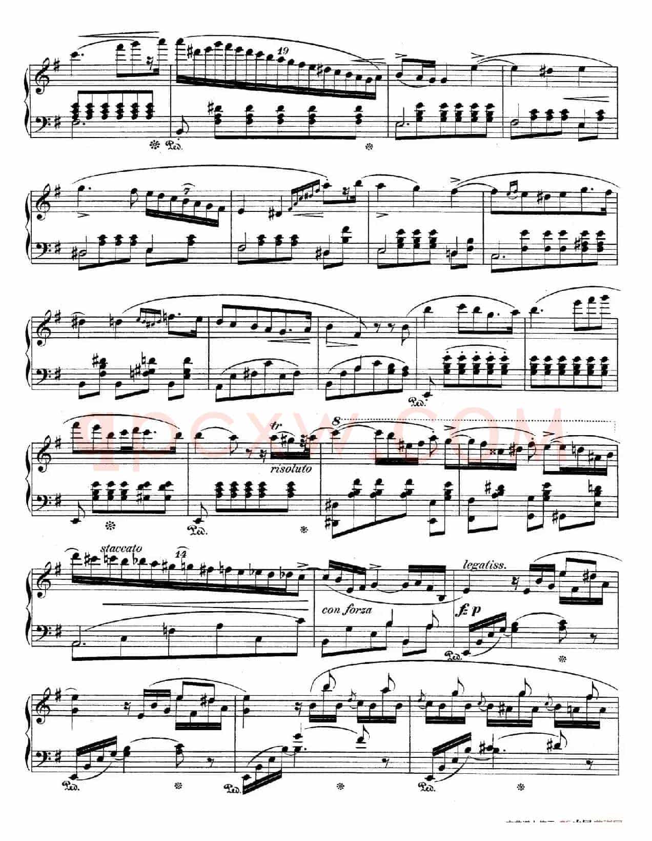 e小调第一钢琴协奏曲 Op.11(钢琴独奏版·第一乐章)