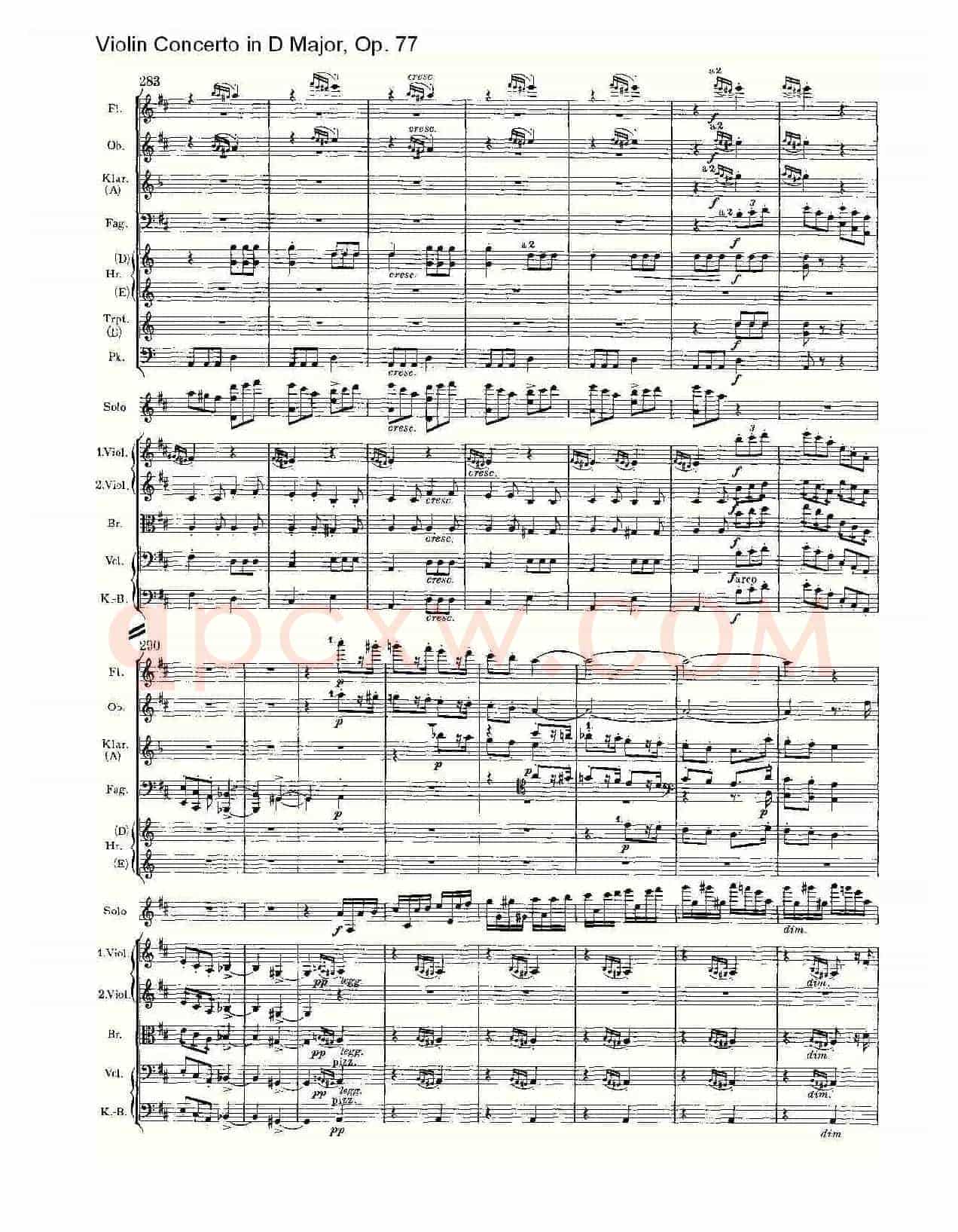 D大调小提琴协奏曲, Op.77第三乐章