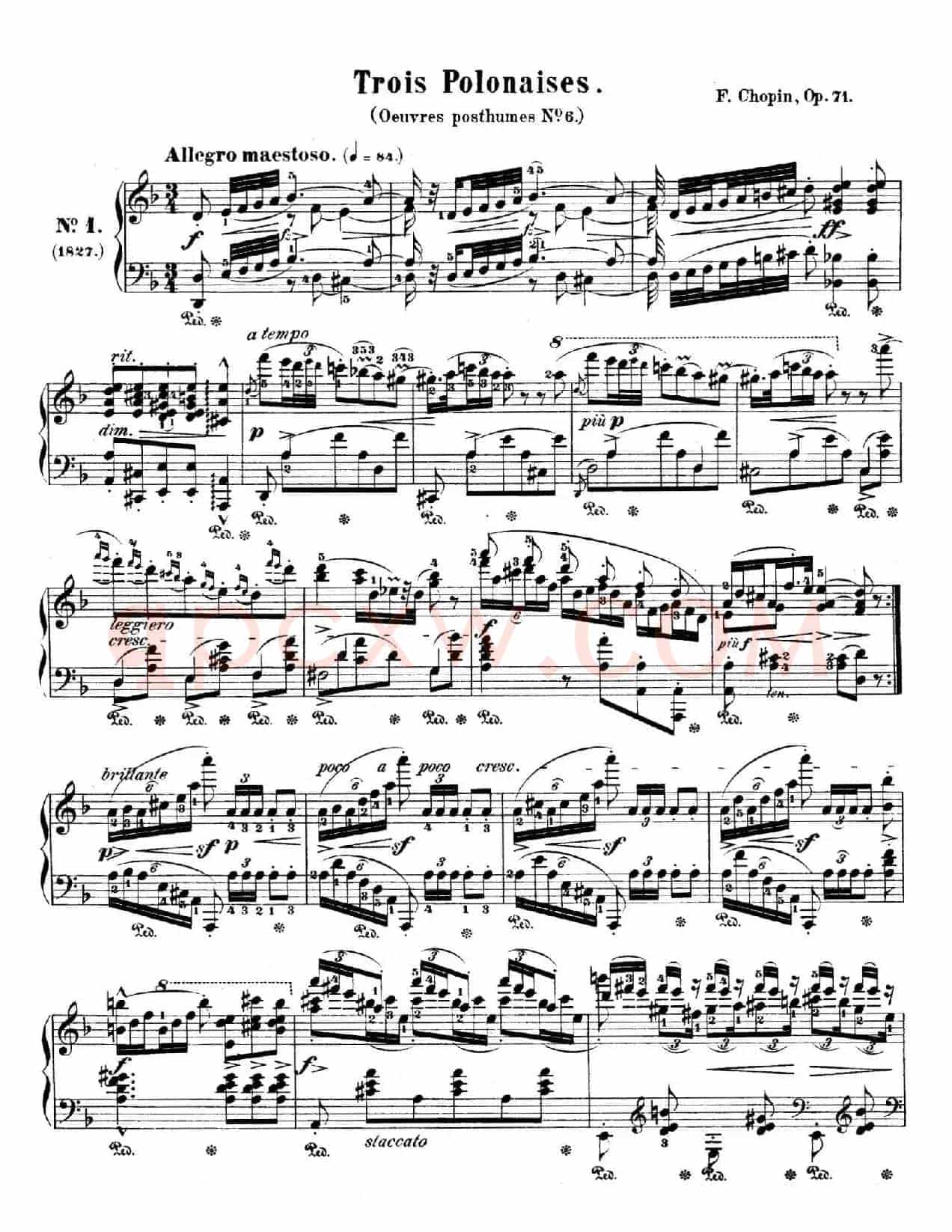 Trois Polonaises Op.71(3首波兰舞曲 No.1)