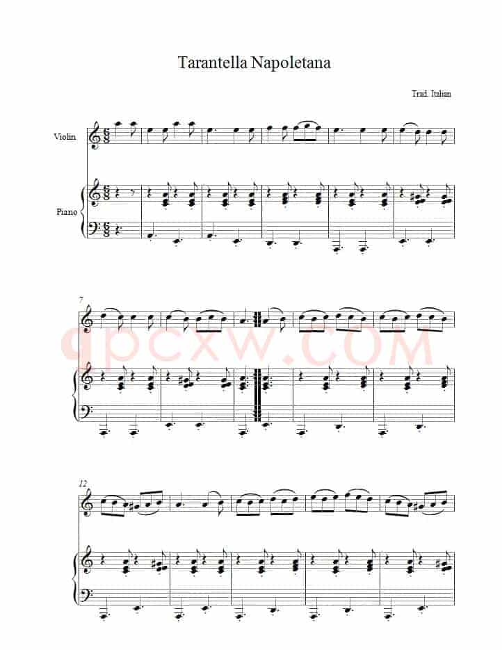 Tarantella Napoletana(小提琴+钢琴伴奏)