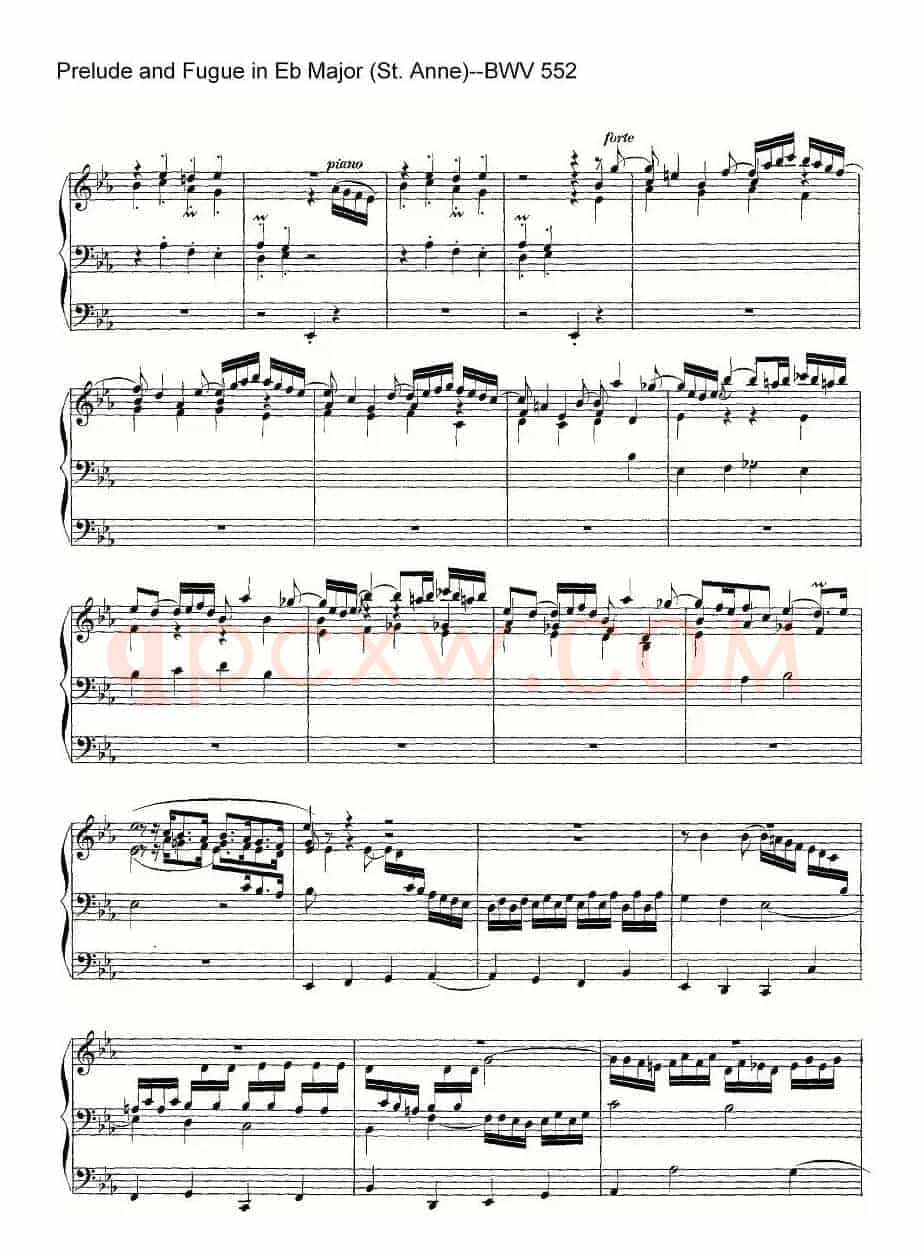 Prelude and Fugue in Eb Major (St. Anne)--BWV 552(管风琴)