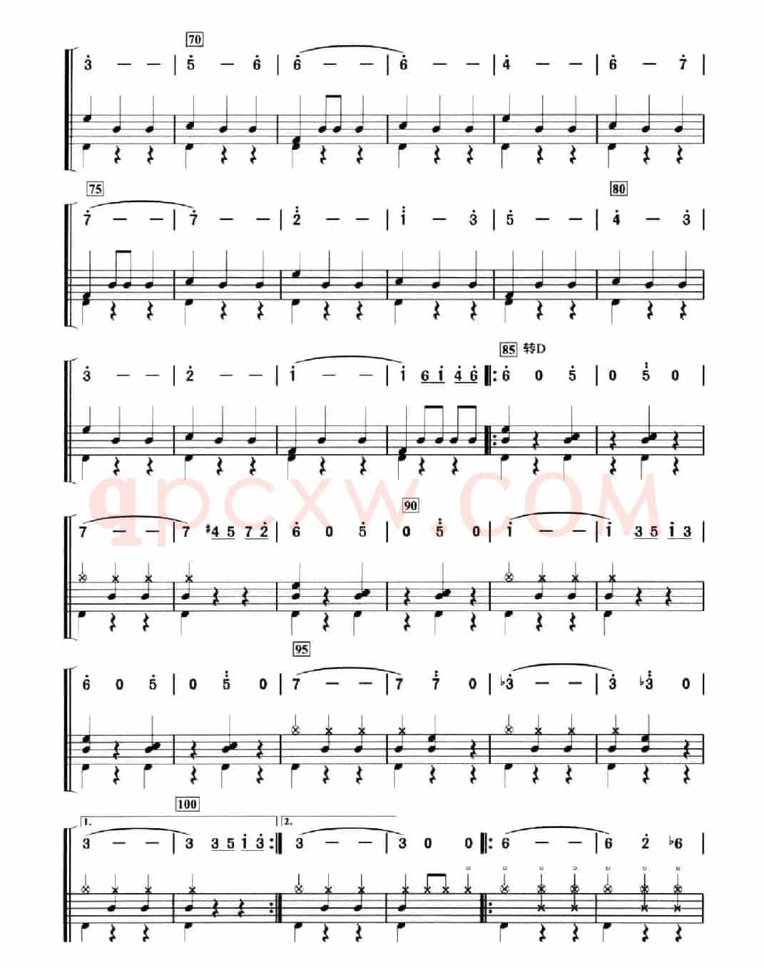 [法]溜冰圆舞曲（架子鼓、简谱+鼓谱）