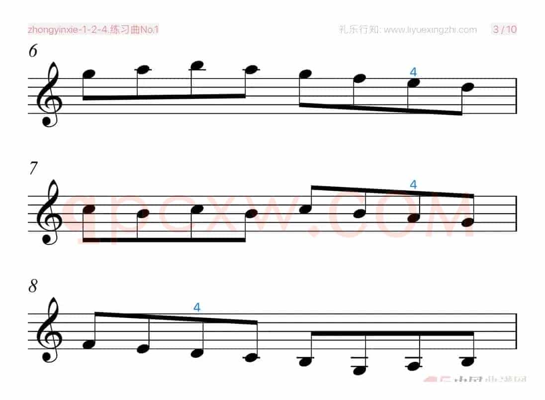 沃尔法特练习曲No.1（小提琴）