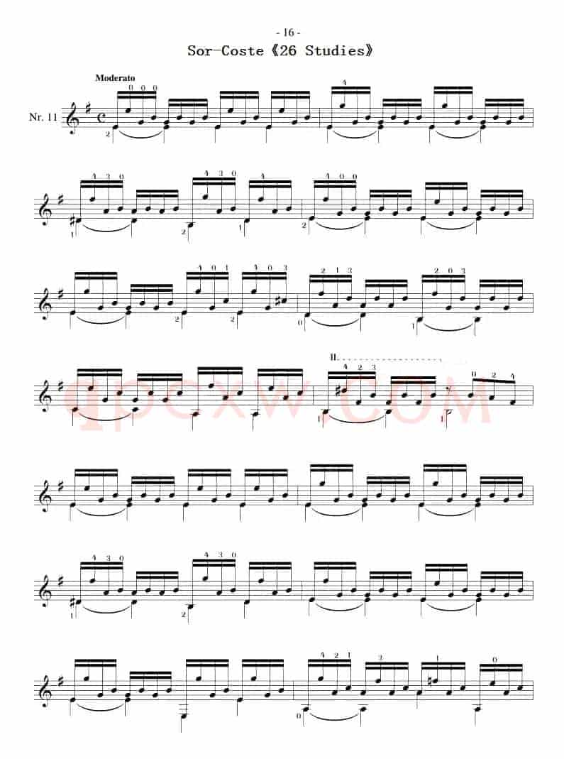 Sor-Coste《26 Studies》（STUDY 11）